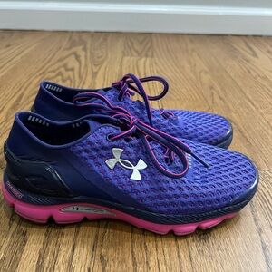 Under Armour Women's Blue and Pink Athletic Shoes
